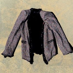 Zara Tweed Multicolor Pyramid Studs Blazer Jacket